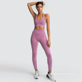 Women Sports Fitness Clothing Casual Sport Wear 2 Piece Workout Set tracksuit Women Seamless leggings Gym Yoga wear suit